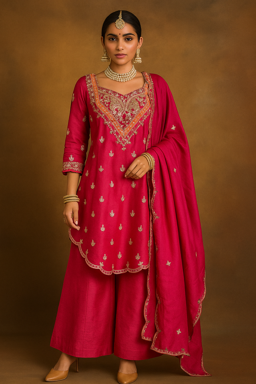 BLOSSOM BLUSH party wear 3 piece suit for women