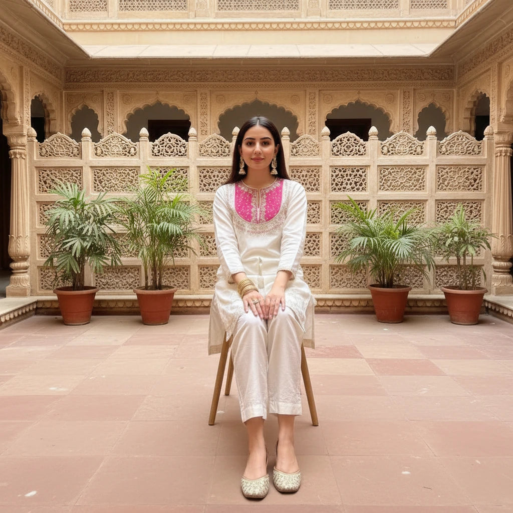 PINK FROST ethnic coord set for women