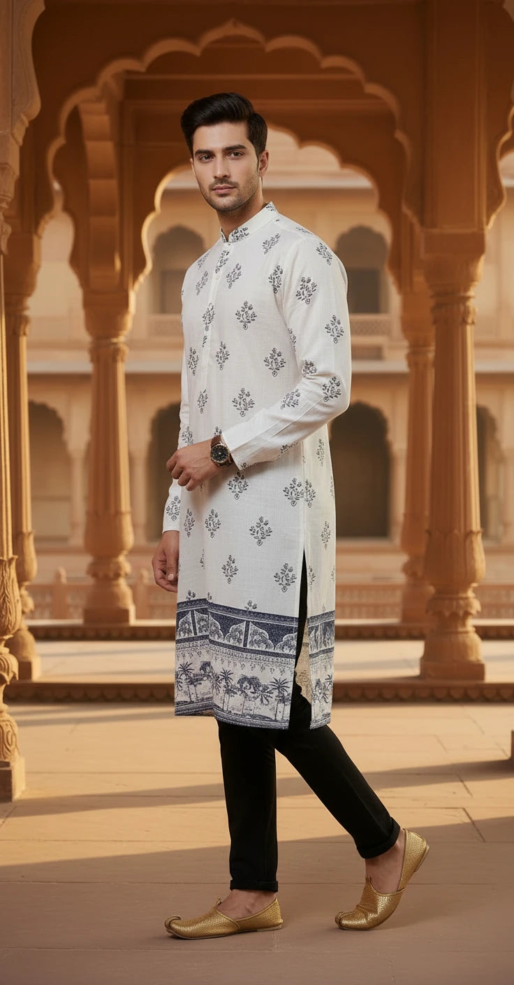 INDIGO ESCAPE cotton kurta for men