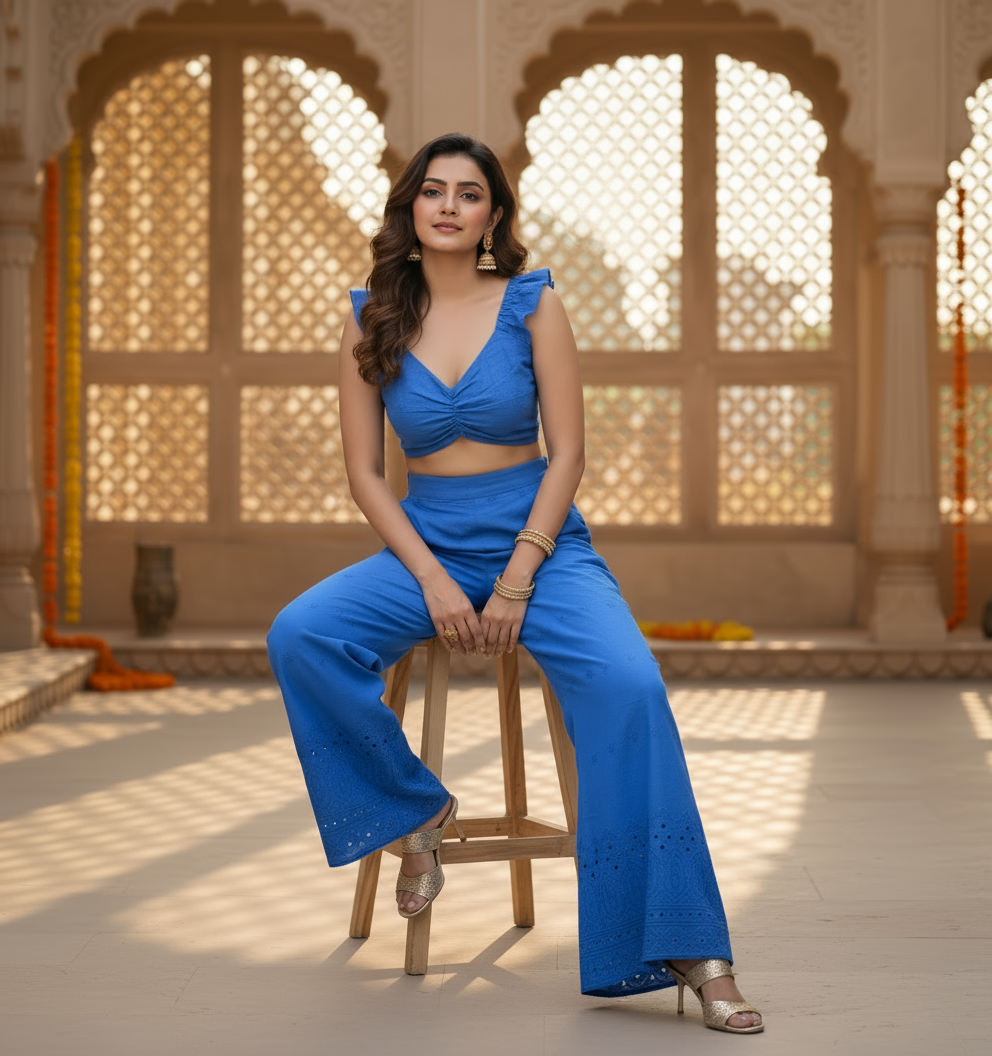 SCHIFFLI SKY western coord set for women