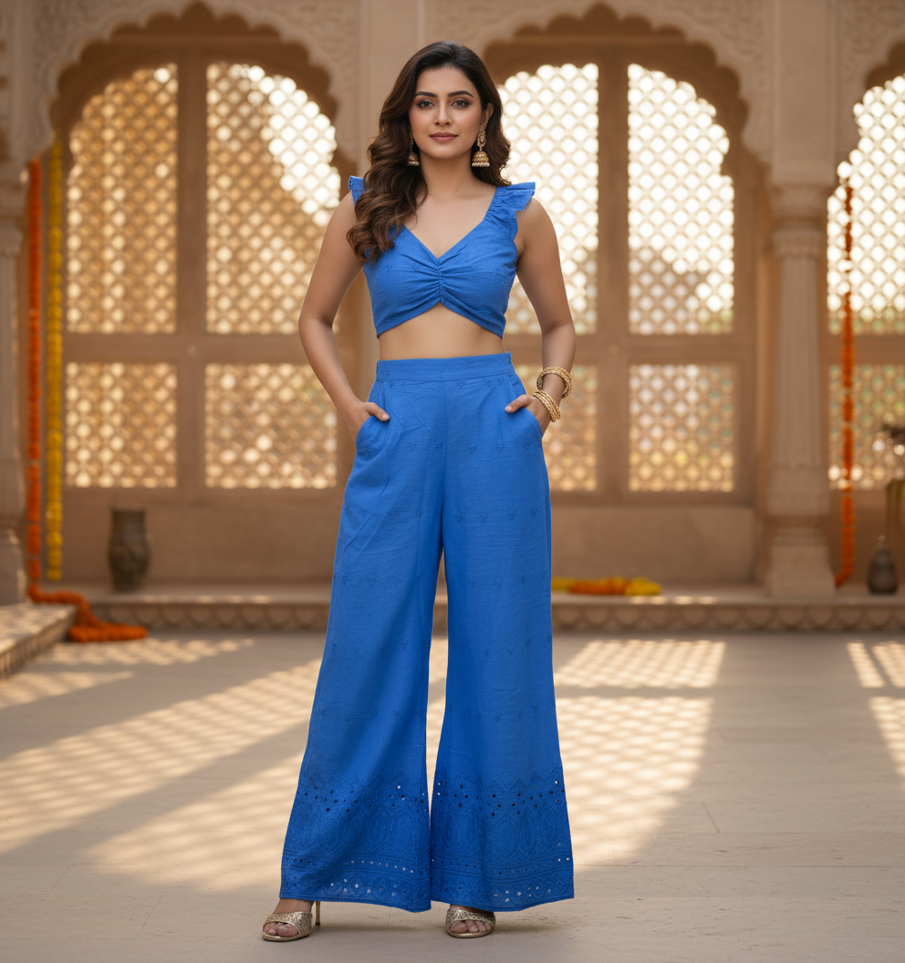 SCHIFFLI SKY western coord set for women