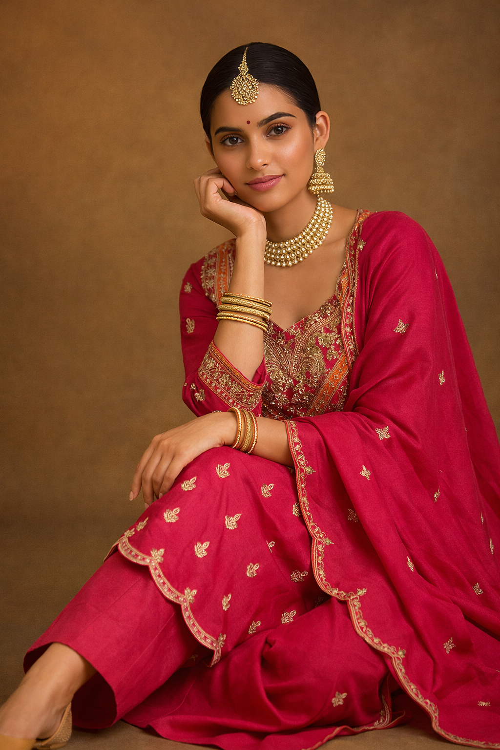 BLOSSOM BLUSH party wear 3 piece suit for women