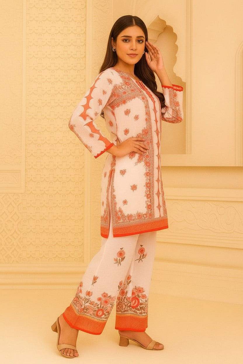 ORANGE UTSAV ethnic everyday coord set for women
