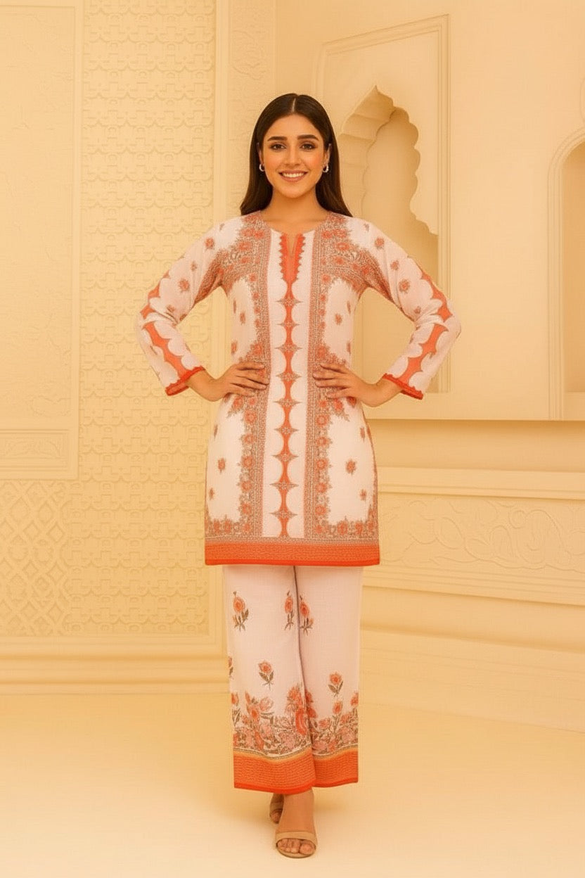 ORANGE UTSAV ethnic everyday coord set for women