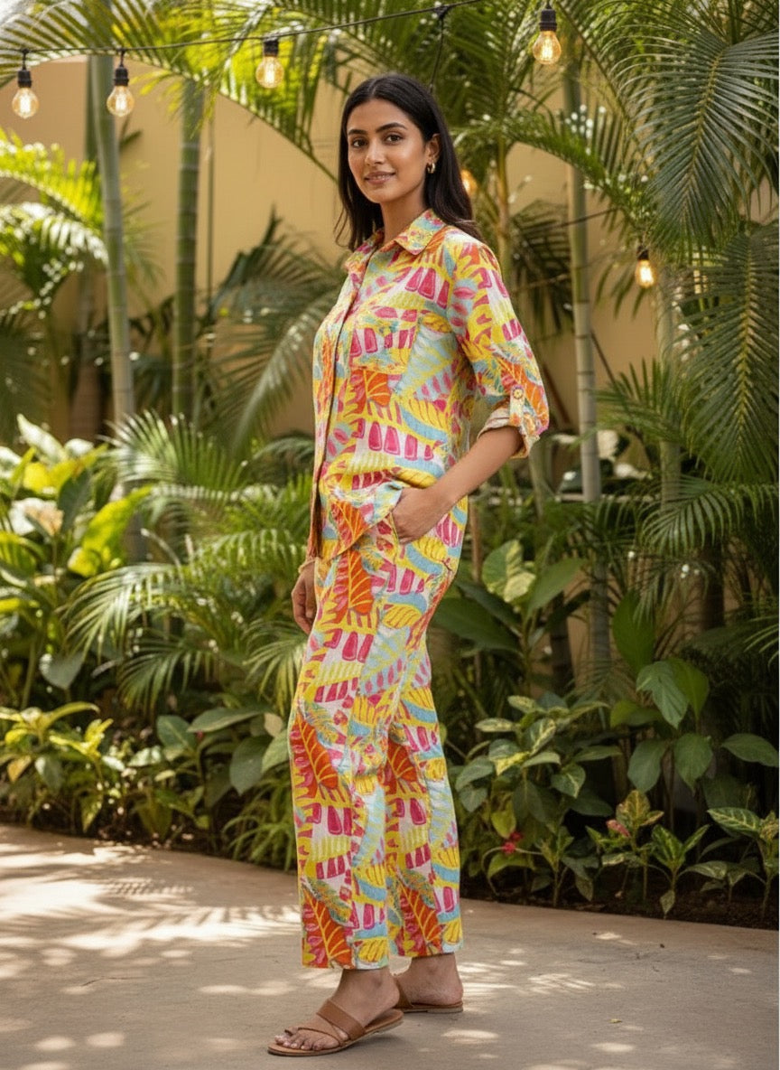 COLOR POP Cotton Co-ord Set for Women